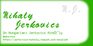 mihaly jerkovics business card